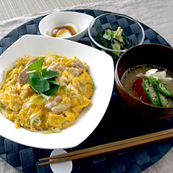 cooking-basic201307 親子丼/浅漬け/冷たいお味噌汁/みたらし団子